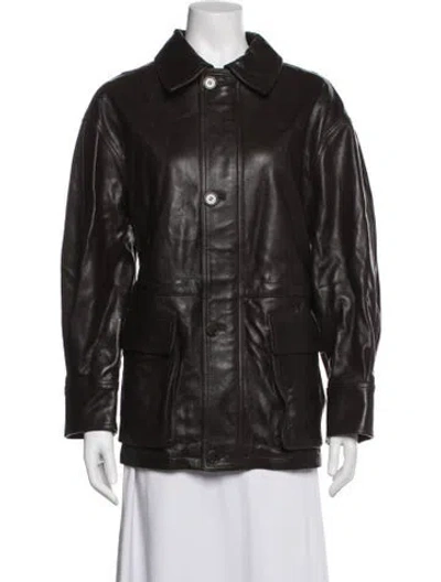Pre-owned Arma Leather Jacket W/ Tags In Brown