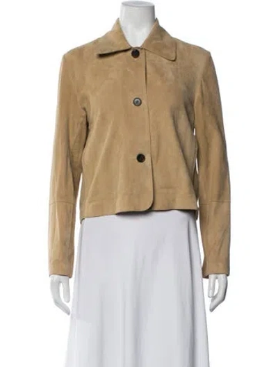 Pre-owned Arma Leather Jacket W/ Tags In Neutrals