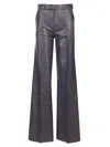 Arma Leather June Wide Leg Trouser In Blue