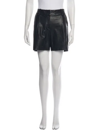 Pre-owned Arma Leather Mini Shorts In Black