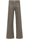 Arma Leather Trousers In Grey