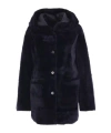 Arma Long Sleeve Coat In Blue
