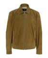 Arma Brown Jacket With Classic Collar And Zip Closure In Suede Man In Brown