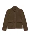 Arma Long-sleeved Leather Jacket In Brown