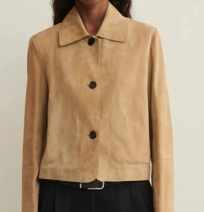 Arma Long-sleeved Leather Jacket In Brown