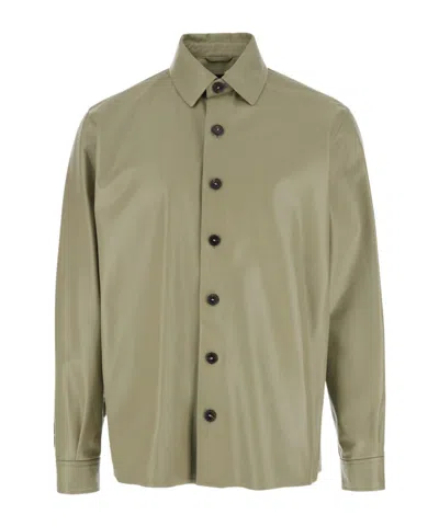 ARMA ARMA CLASSIC COLLAR SHIRT WITH CONTRAST BUTTONS