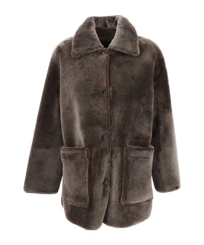 Arma Brown Nicola Shearling Reversible Jacket