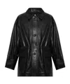 Arma Black Maeve Leather Drawstring Jacket In Black