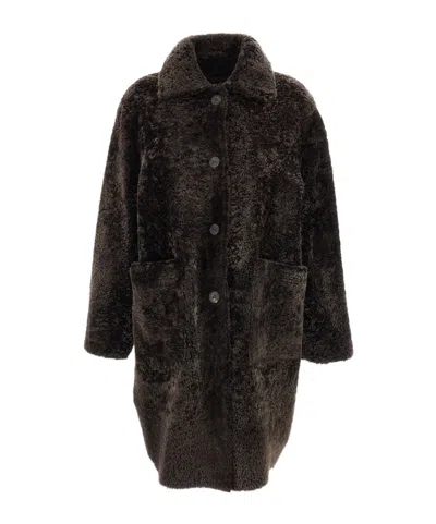 Arma Zoey Reversible Shearling Coat In Black