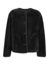 Arma Button-fastening Shearling Jacket In Black