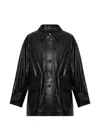 Arma Black Maeve Leather Drawstring Jacket In Black