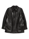 Arma Maeve Flap-pockets Leather Jacket In Black