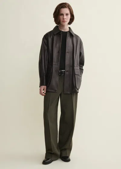 Arma Maeve Leather Jacket In Brown