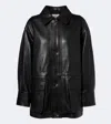 Arma Black Maeve Leather Drawstring Jacket In Black