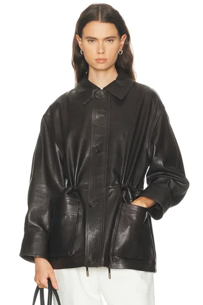 Arma Maeve Leather Jacket In Black