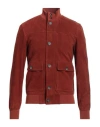 Arma Man Jacket Brick Size 46 Goat Skin In Red