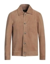 Arma Man Jacket Camel Size 44 Goat Skin In Beige