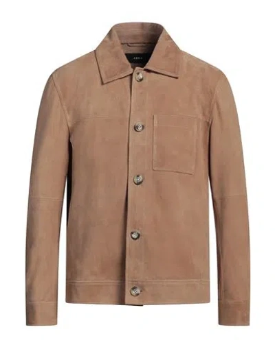 Arma Man Jacket Camel Size 44 Goat Skin In Beige