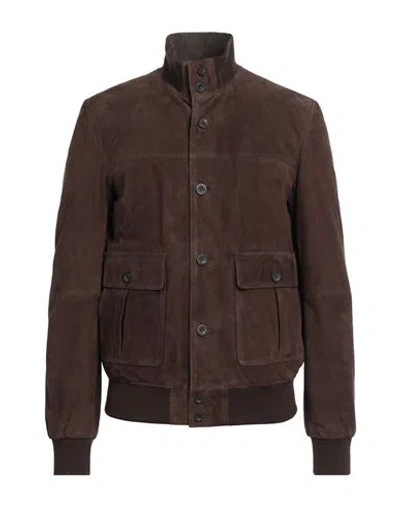 Arma Man Jacket Chocolate Brown Size 46 Goat Skin