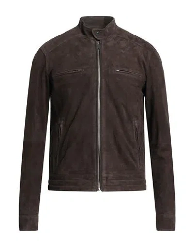 Arma Man Jacket Dark Brown Size 42 Goat Skin, Polyester