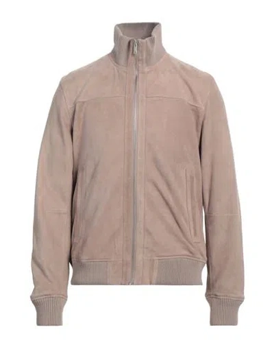 Arma Man Jacket Light Brown Size 46 Goat Skin In Beige