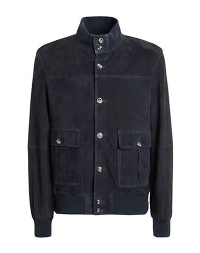 Arma Man Jacket Midnight Blue Size 48 Goat Skin