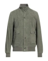 Arma Man Jacket Military Green Size 44 Lambskin In Green