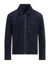 Arma Man Jacket Navy Size 42 Lambskin In Blue