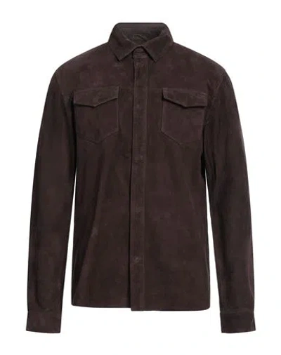 Arma Man Shirt Dark Brown Size 3xl Goat Skin