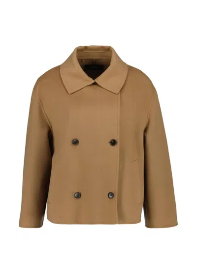 Arma Manila Double-breasted Wool Jacket In Neutral