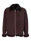 Arma Maroon Shirt Collar Jackets In Maroon