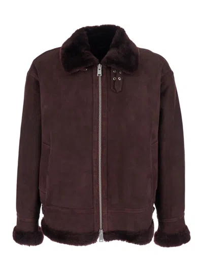 ARMA MEN MAROON SHIRT COLLAR JACKETS