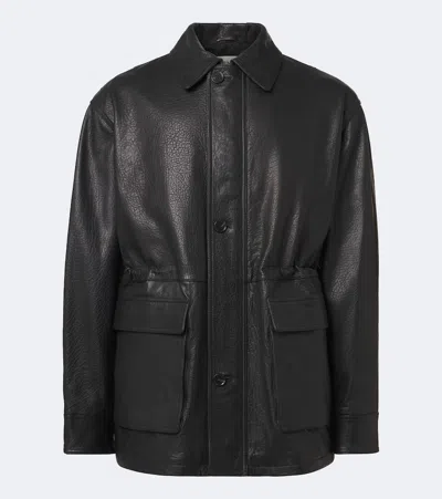Arma Mavis Leather Jacket In Black