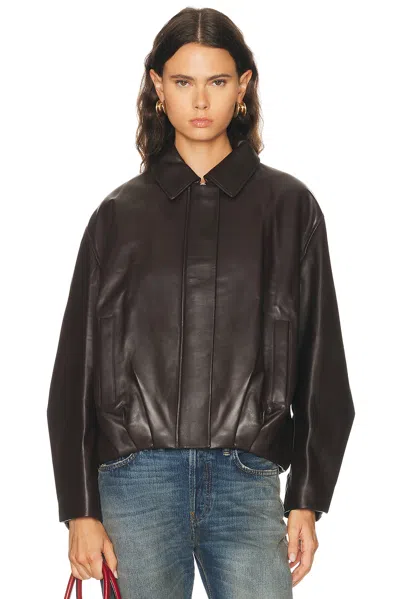 Arma Melis Lamb Butter Jacket In Coffee Bean