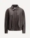 Arma Melis Lambskin Leather Bomber Jacket In Brown
