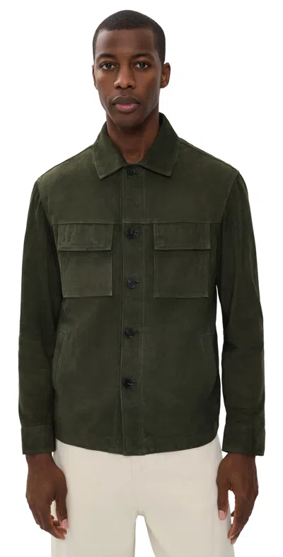 Arma Mexlamb Suede Jacket Dark Green