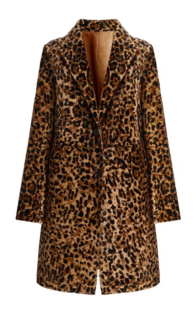 Arma Mietta Leopard-printed Leather Coat In Animal Print
