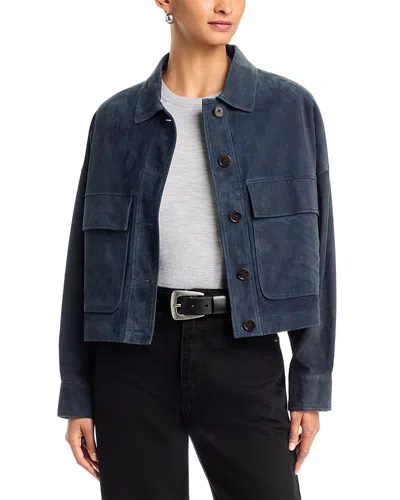 Arma Miri Suede Jacket In Blue