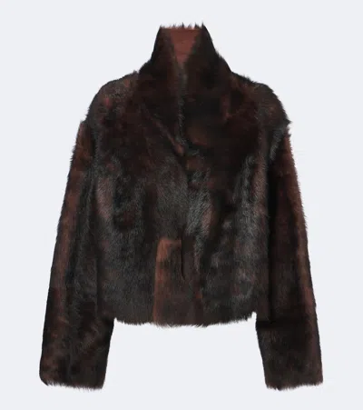 Arma Mooney Shearling Jacket In Brown