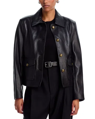 Arma Nela Lamb Leather Jacket In Black
