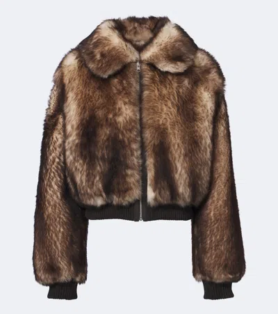 Arma Nerea Reversible Shearling Jacket In Brown