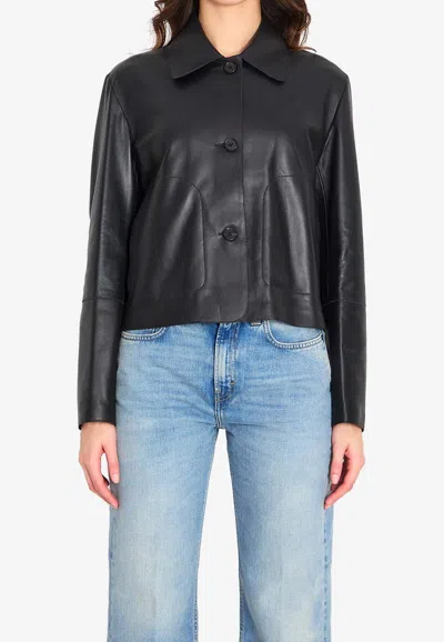 Arma Nos Emy Nappa Leather Jacket In Black