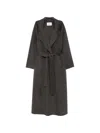 Arma Nouk Belted Wool Coat In Gray