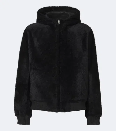 Arma Novel Reversible Hooded Shearling Jacket In Black