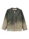 Arma Ombre Zip-front Leather Jacket In Multi