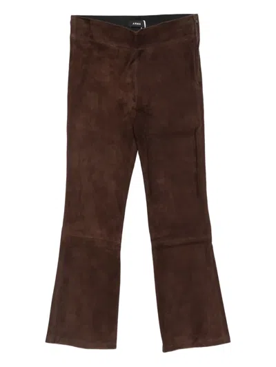 Arma Panelled Cropped Trousers In Brown