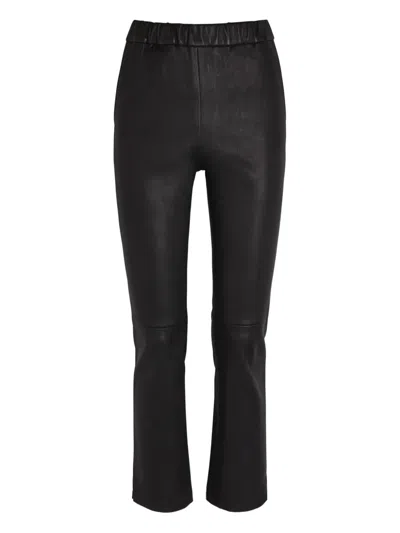 Arma Panelled Leather Trousers In Black