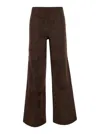 Arma Karina Stretch Suede Trousers In Brown
