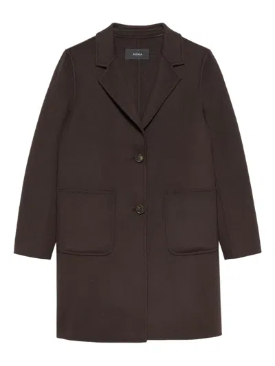 Arma Patch-pocket Button Coat In Brown