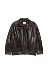 Arma Paula Leather Jacket In Brown